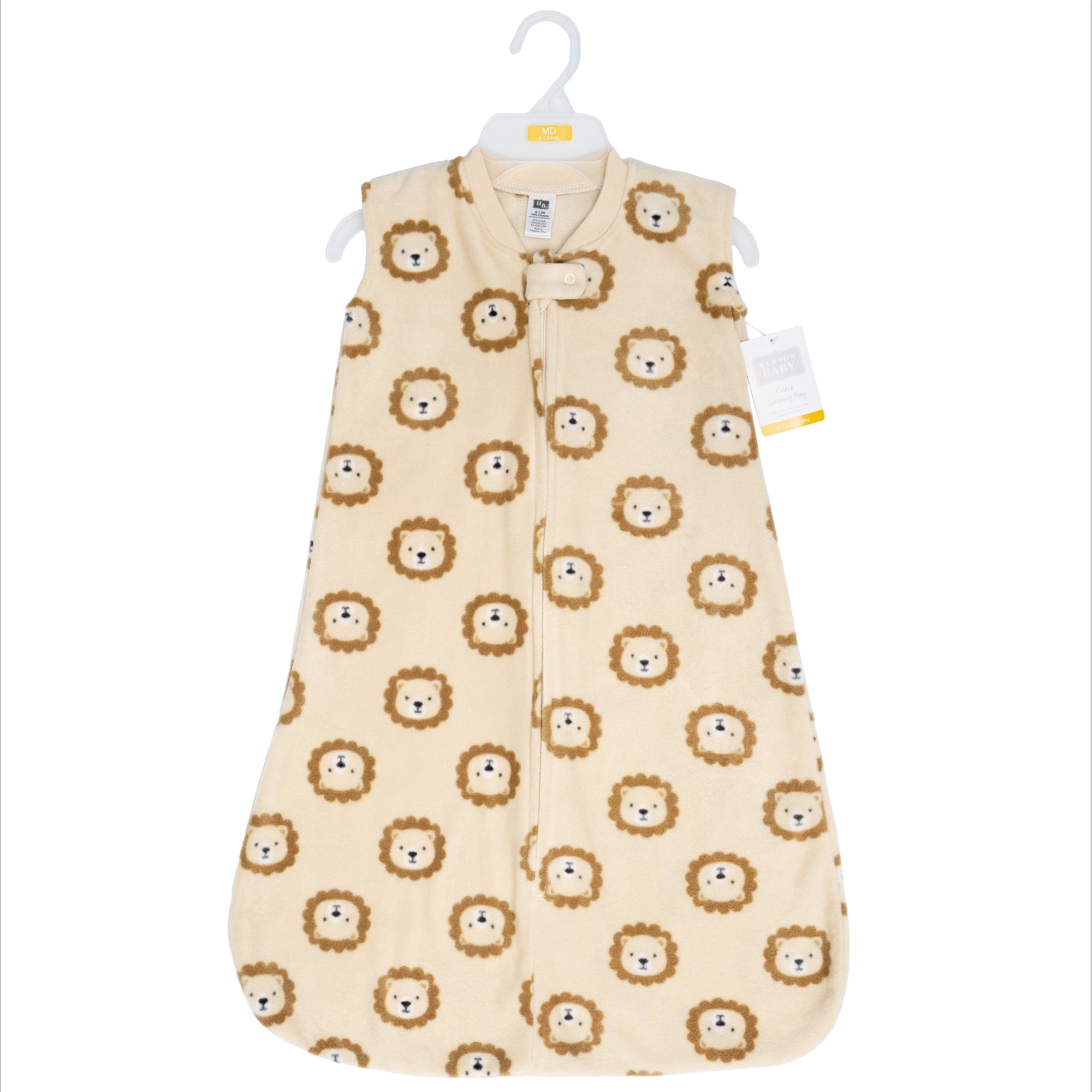 Hudson Baby Infant Boys Fleece Sleeping Bag, Sack, Blanket, Tan Brave Lion, 18-24 Months