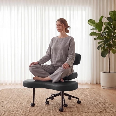 cross legged office desk chair product