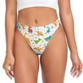 thumbnail image 1 of Fotbe Dinosaur Tanga Sin Costuras para Mujer con Estampado – Panties Invisibles, Transpirables y Cómodos para Uso Diario-4X-Large, 1 of 6