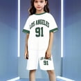 thumbnail image 2 of Infant Girls Suit Printed Short Sleeve Casual Quality Outdoor Cozy Summer for Girls Active Shorts Set, 2 of 4