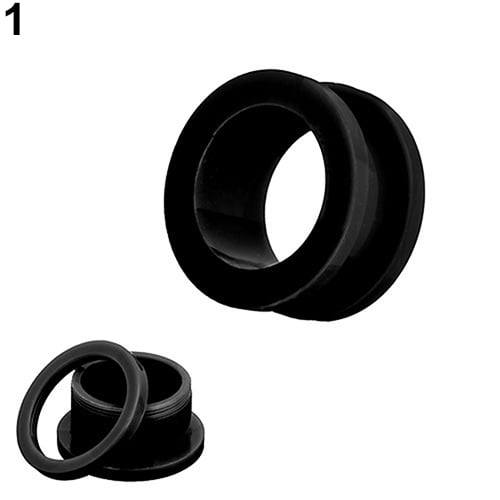 Ayyufe 1Pair Pulley Design Hollow Large Flare Earring Ear Gauges Ring Soft Plugs Tunnels