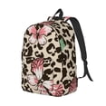thumbnail image 2 of Daiia Leopard Dots Vintage Canvas Backpack for Men and Women ,Hiking Backpack,Travel Laptop Bag for School,Large Capacity Backpack, 2 of 8