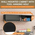 thumbnail image 5 of Topass Multipurpose 12.5" x 31.5" x 14" Metal Wall Mount Garage Cabinet with Door, Black Grey, 5 of 5