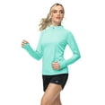 thumbnail image 6 of QPNGRP Women's Long Sleeve Shirts UPF 50+ Sun Protection SPF Quick Dry Lightweight T-Shirt Swim Hiking Runing Fishing Tops Lightgreen S, 6 of 7