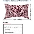 thumbnail image 3 of Burgundy Leopard Print Lumbar Pillow Covers 12x20 Inch Set of 2 Cheetah Animal Spots Rectangle Throw Pillows For Couch Farmhouse Square Pillow Cases Home Decor For Living Room Sofa Bed Porch Outdoor, 3 of 6