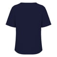 thumbnail image 4 of yunLCZ Women's T-shirts Clearance Women's Fashion Casual Solid Color Button Short Sleeve Top T Shirt Breathable casual blouse loose fit, 4 of 7