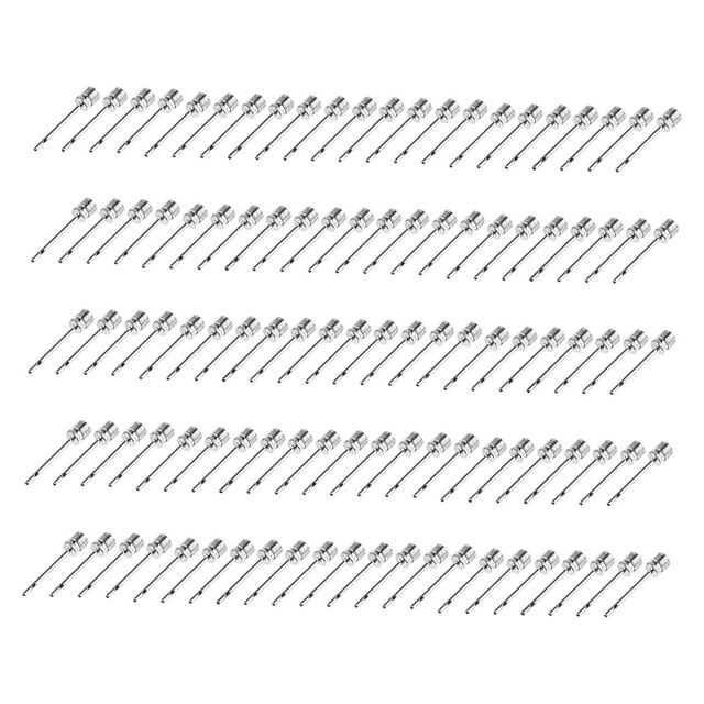 Almencla 100 Pcs Broches de Pompe à Balle Adaptateur en Acier Inoxydable Ballons de Rugby Yoga Broches de Pompe à Air Trou Latéral