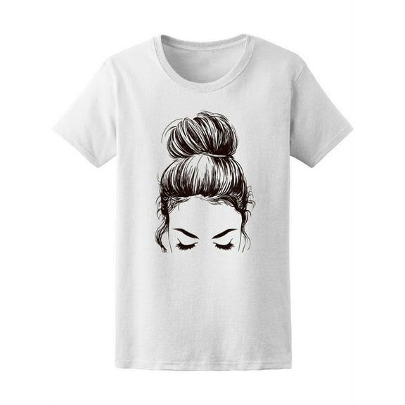 Girl Cute Bun Hairstyle Women T-Shirt - Image by Shutterstock, Female Medium
