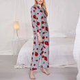thumbnail image 3 of Fotbe Ladybug Conjunto de Pijama de Manga Larga para Mujer con Estampado, Ropa de Dormir de 2 Piezas, Conjunto de Casa Suave y Cómodo con Bolsillos-Large, 3 of 7