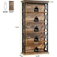 thumbnail image 4 of Tribesigns 6-Tier Bookcase, 71 Inches Industrial Bookshelves and Bookcases, Floor Standing 5 Shelf Display Storage Shelves Tall Bookcase for Home Office, Living Room, Bed Room, 4 of 7