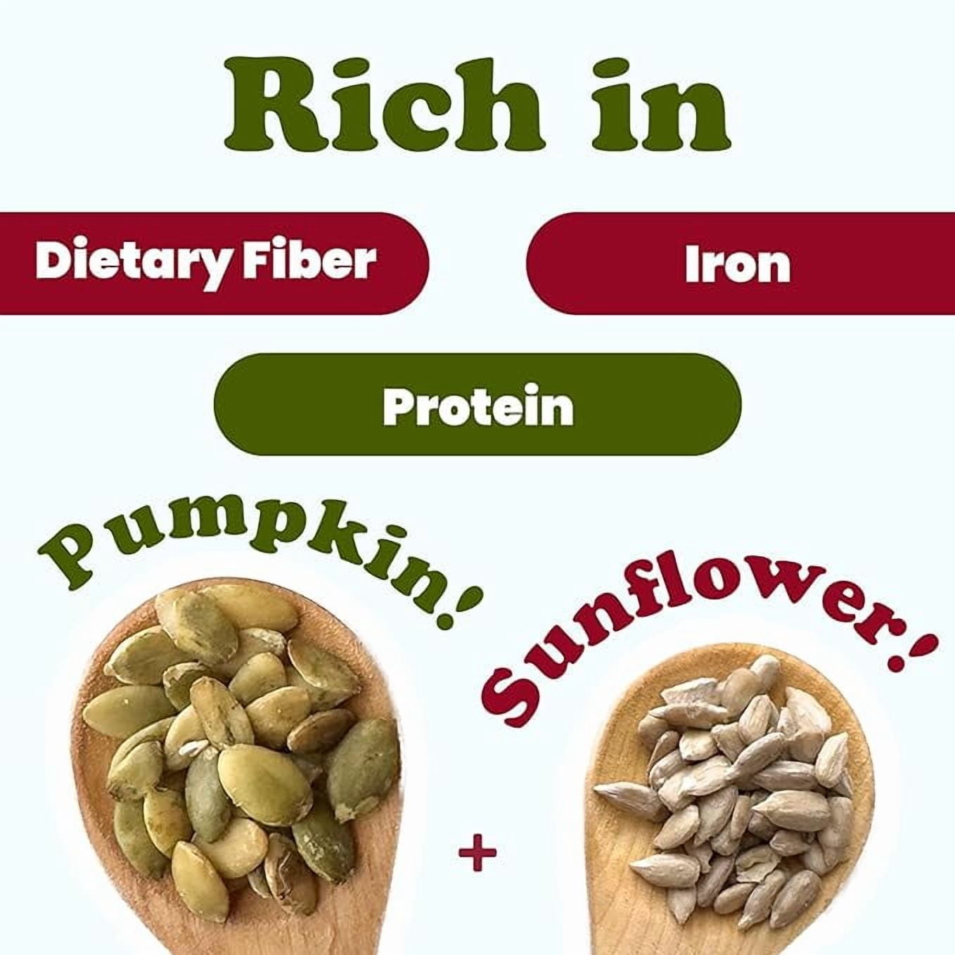 Sunflower and Pumpkin Seed Mix, 4 Pounds – Natural Snack, Rich in Protein, Perfect for Snacking, Baking and Salads, Raw, Vegan, Kosher, Bulk - by Food to Live
