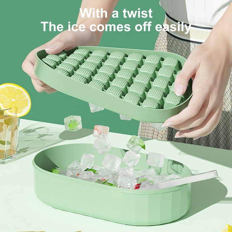 Cheers US Ice Cube Trays Silicone Ice Tray with Removable Lid Easy-Release  Flexible Ice Cube Molds Cubes per Tray for Cocktail, Whiskey, Baby Food,  Chocolate, BPA Free 