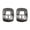 Silver Black, variant on Horse Set of 2 Tack 3/4" Antique Nickle Finish Buckles w/ Red Stones 5835