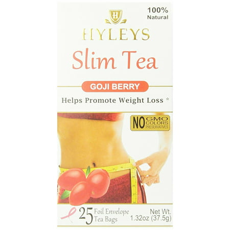 Hyleys Tea Slim Tea, Goji Berry, 1.32 Ounce 25 Tea