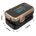 thumbnail image 5 of Fingertip Pulse Oximeter for Oxygen Level and Pulse Rate, Batteries and Lanyard Included - Black/Rose Gold, 5 of 7