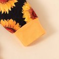 thumbnail image 4 of Body De Bebé, Conjunto De Canastilla, Monos Para Niñas Pequeñas, Pelele Estampado Con Letras De Girasol, Pantalones, Traje De 3 Uds, Amarillo Para Niños Odeerbi LM103-1568, 4 of 9