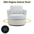 thumbnail image 4 of Aukfa 32" Corduroy Swivel Accent Chair Round Barrel Chair for Living Room Bedroom, Beige, 4 of 9