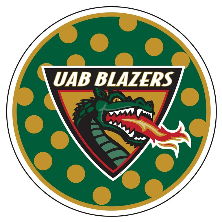 Alabama Birmingham Blazers Decal (POLKA DOT UAB DRAGON DECAL 4 (4