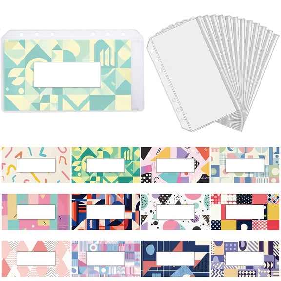 12 Styles A6 Binder Cash Envelope Mixed Shapes