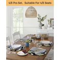 thumbnail image 5 of 13 Inch Round Placemats Set of 4, Sage Green Black Geometric Non Slip Heat Insulation PP Table Mats, Modern Abstract Art Block Washable Place Mats for Kitchen Dining Party Table Decor, 5 of 7