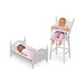 thumbnail image 5 of Badger Basket English Country High Chair and Bed with Bedding for 18 inch Dolls - White/Pink, 5 of 7