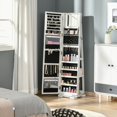 thumbnail image 3 of 360 Swivel Jewelry Cabinet with Full Length Mirror Lockable Organizer White, 3 of 6