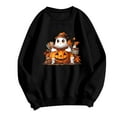 thumbnail image 4 of Sakmal Cute Womens Sweatshirts Halloween Pullover Graphic Black Sweatshirts Soft Long Sleeve Shirts, 4 of 5