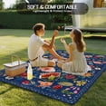 thumbnail image 4 of Navy Blue Flowers Outdoor Rug for Patio/Deck/Porch, Non-Slip Large Area Rug 4 x 6 Ft, Spring Vintage Floral Leaves Farmhouse Indoor Outdoor Rugs Washable Area Rugs, Camping Rug Carpet Runner, 4 of 8