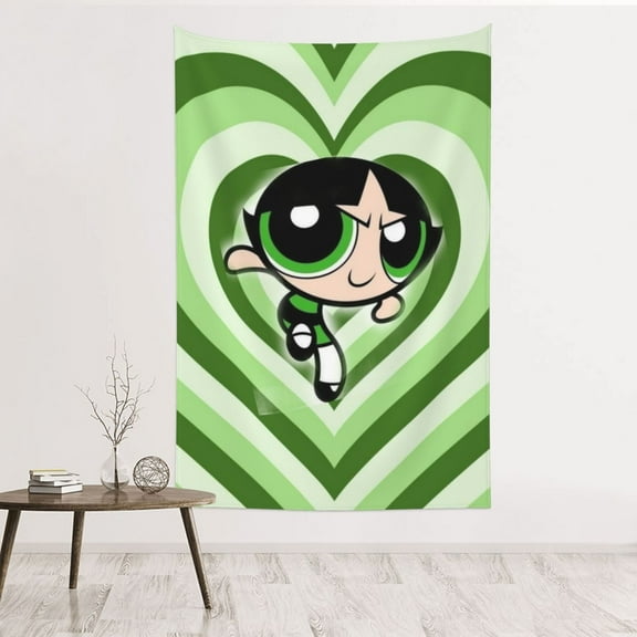 The Powerpuff Girls Tapestry Wall Hanging Home Decoration Wall Blanket Dormitory Living Room Bedroom Backdrop Poster( 60x40inch)