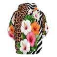 thumbnail image 4 of Hibiscus Flowers Leopard Zebra Print Oversized Hoodies For Woman Pullover With Pocket Comfortable Fation Pullover Hoodie S-5XL, 4 of 4