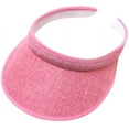 thumbnail image 2 of Sun Visors for Women Wide Brim Straw Hat Women Beach Visor Hats for Women Uv Protection Foldable Sun Hat Women Beach Hat - Pink, 2 of 3