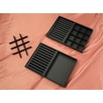 thumbnail image 5 of REGALWOVEN Set of 2 PU Leather Accessory Organizer Trays with Removable Dividers for Drawers Black Ring/12 Grid Tray, 5 of 7