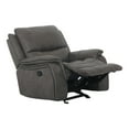 thumbnail image 4 of Furniture of America Caddo Upholstered Fabric Dark Gray Glider Recliner, 4 of 5