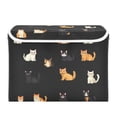 thumbnail image 7 of Yayeee Collapsible Cube Storage Bin with Lid Fabric Closet Decorative Basket with Handles, Pixel Cat, 7 of 7