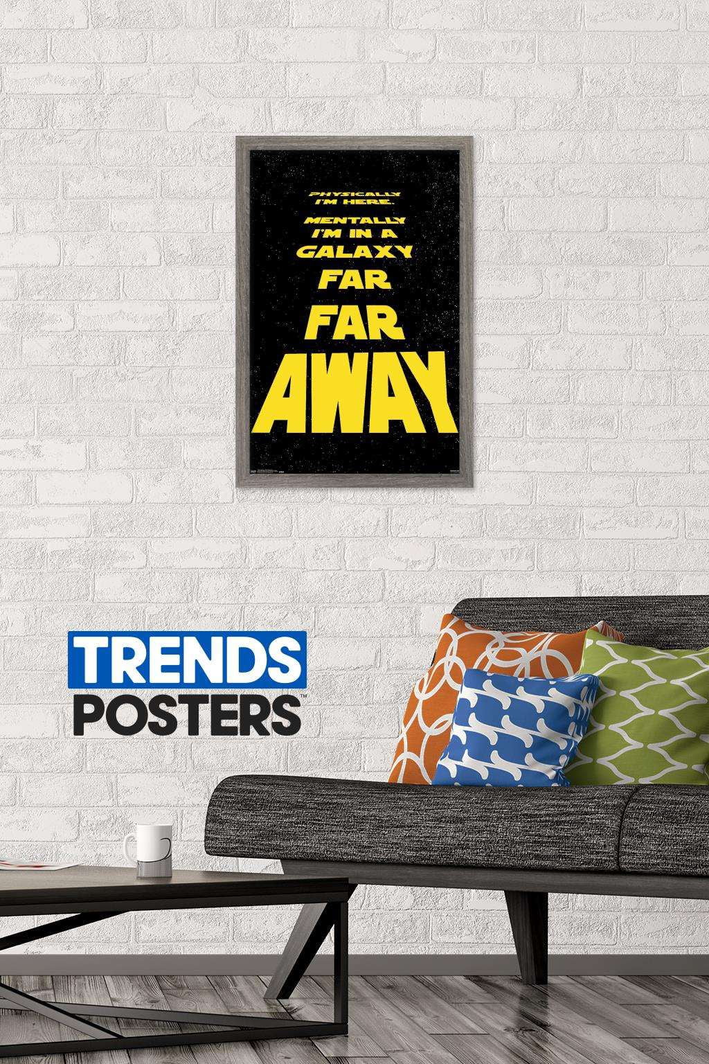 Star Wars: Saga - Physically I'M Here Wall Poster, 14.725" x 22.375", Framed