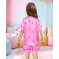 thumbnail image 7 of Kids Girls Pajama Set Silky PJS Button-Down Sleepwear Nightwear Loungewear Clothes Set Gift, 7 of 7