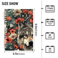 thumbnail image 3 of Flowers Wolf Poppy Ring Binder Notebook Journey Note Diary College Ruled Spiral Notebook Study Loose Leaf Paper A5 60 Pages, 3 of 8