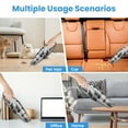 thumbnail image 2 of Cordless Handheld Car Vacuum, Portable Vacuum Cleaner, 12000PA Powerful Suction for Car, Gray, 2 of 8