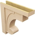 thumbnail image 5 of 9"W x 36"D x 36"H Thin Alma Rough Cedar Woodgrain TimberThane Corbel, Primed Tan, 5 of 6