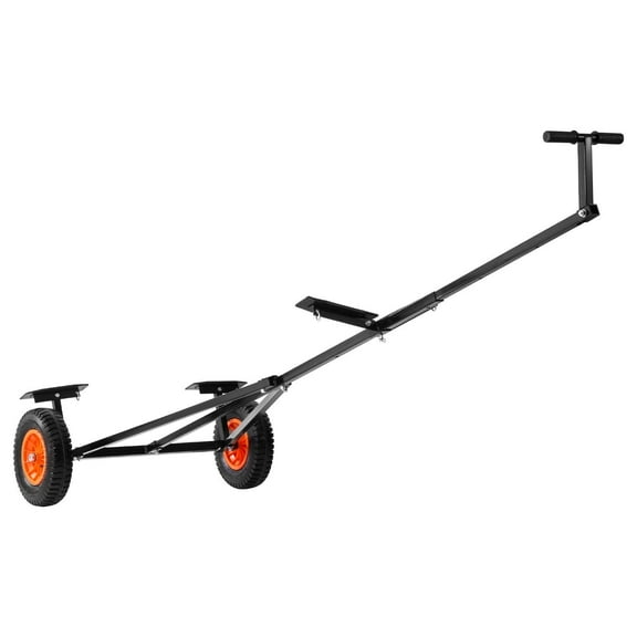 Boat Trailer Dolly 420lbs Capacity Adjustable Length Carbon Steel Mover with 15.7 Inch Pneumatic Tires and Nonslip Bracket for Kayak Motorboat Fishing Boat