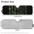 thumbnail image 7 of Uorisanigo Windshield Sun Shade Compatible with 1997-2017 Jeep Wrangler Rubicon Sahara TJ JK JKU 2/4 Doors, Camo American Flag Deer Hunter Car Windshield Sunshade Front Window Sun Visor, 7 of 7