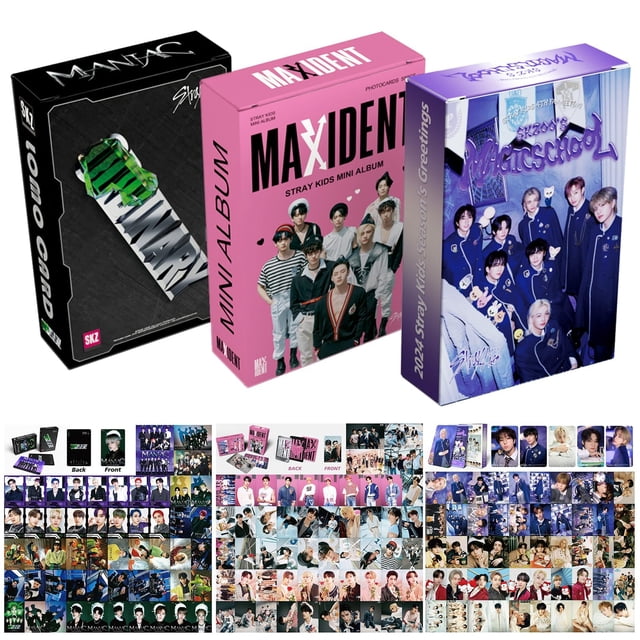 KPOPBP, paquete de 3, 165 unidades, tarjetas fotográficas Stray Kids, juego de tarjetas Lomo ordinarias, nuevo álbum, artículos de regalo para fanáticos de Magic School SKZ