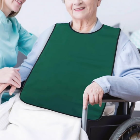 Eespoir Adult Bib for Elderly Women Men, Adjustable Adult Bibs for Eating, Washable Clothing Protectors for Elderly Seniors and Disabled