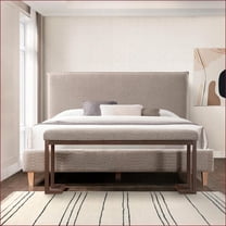 Upholstered Bench | Modern 48-Inch | Slate Gray Boucle | Sturdy Metal Frame | Entryway Living Room Bedroom | Boucle | Slate Gray