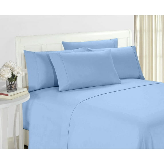 Hotel Super Soft 6 Piece Bed Sheet Set Deep Pockets Bedding - All Colors Sizes