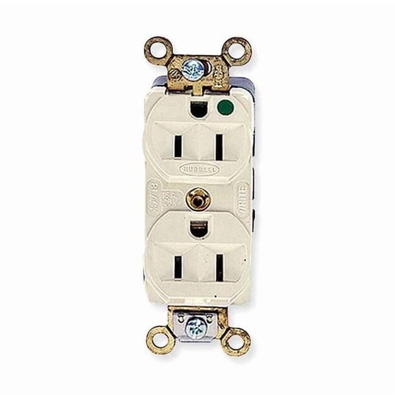 Hospital Grade Duplex Receptacle 15A 125V 5-15R Ivory