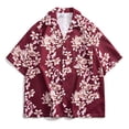 thumbnail image 4 of COSFO Hawaiian Mens Button Up Shirt Short Sleeve Beach Casual Button Down Shirts Loose Fit with Pocket Vacation Collared Men Shirts M, 4 of 5