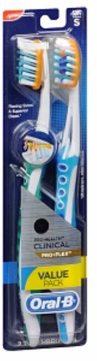 Oral-B Pro-Health Clinical Pro-Flex Soft Toothbrush 2 Ea (Pack Of 2 ...