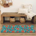 thumbnail image 4 of Pioneer Flower Floral Print Pattern Bathroom Rugs Mat, Non Slip Microfiber Bathroom Rug with Rubber Backing, Soft Mats for Bathroom Floor Tub Shower, 17"x47", 4 of 5