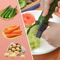 thumbnail image 5 of QYXQPYO Stainless Steel Carrot Curler and Peeler Spiral Cutter Black Carrot Spiral Shred Slicer Root Vegetables Fruits Slicer Sharpener Garnishing Tool, 5 of 9